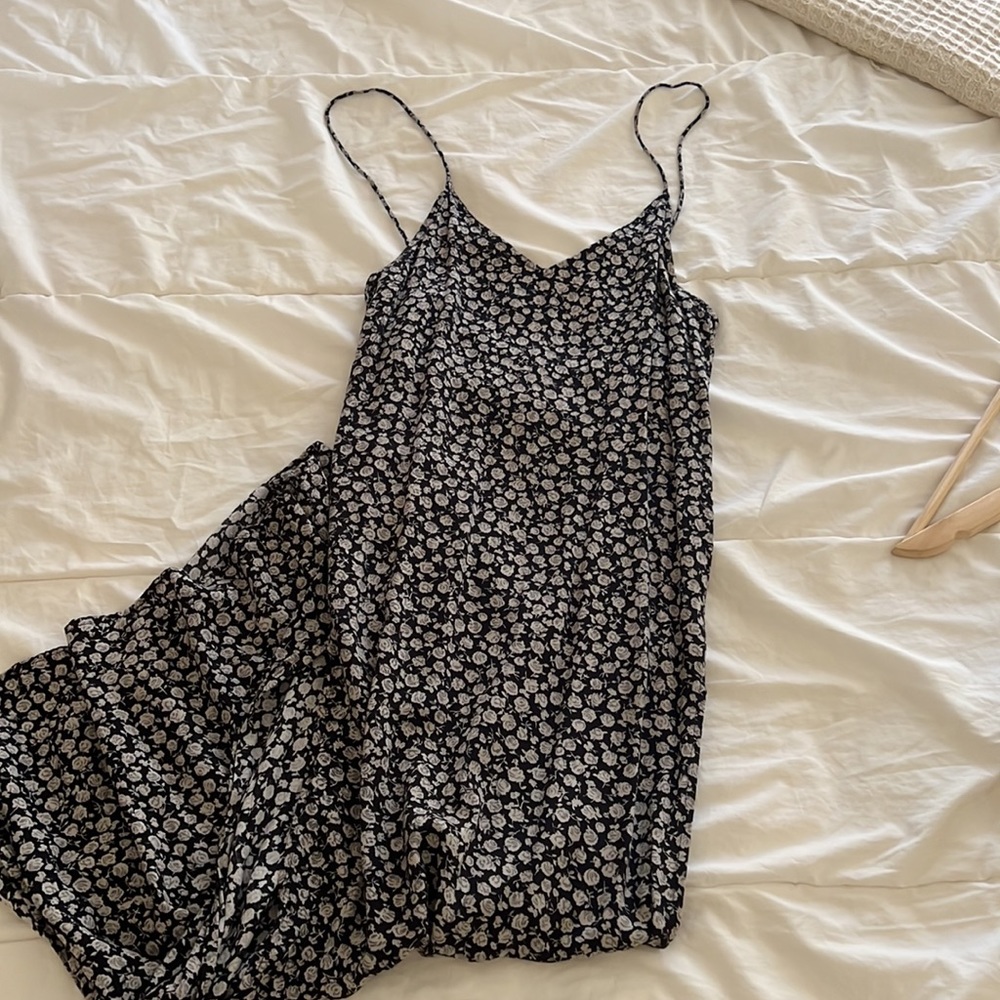 Motel Rocks Black and White Floral Hime Maxi Dress
